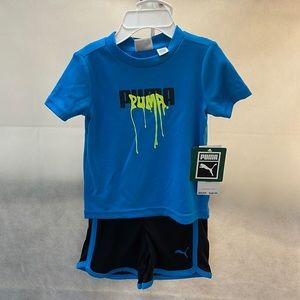 New with Tags Boys Puma Short Shirt Set Color Spring Break size 6-9 Months